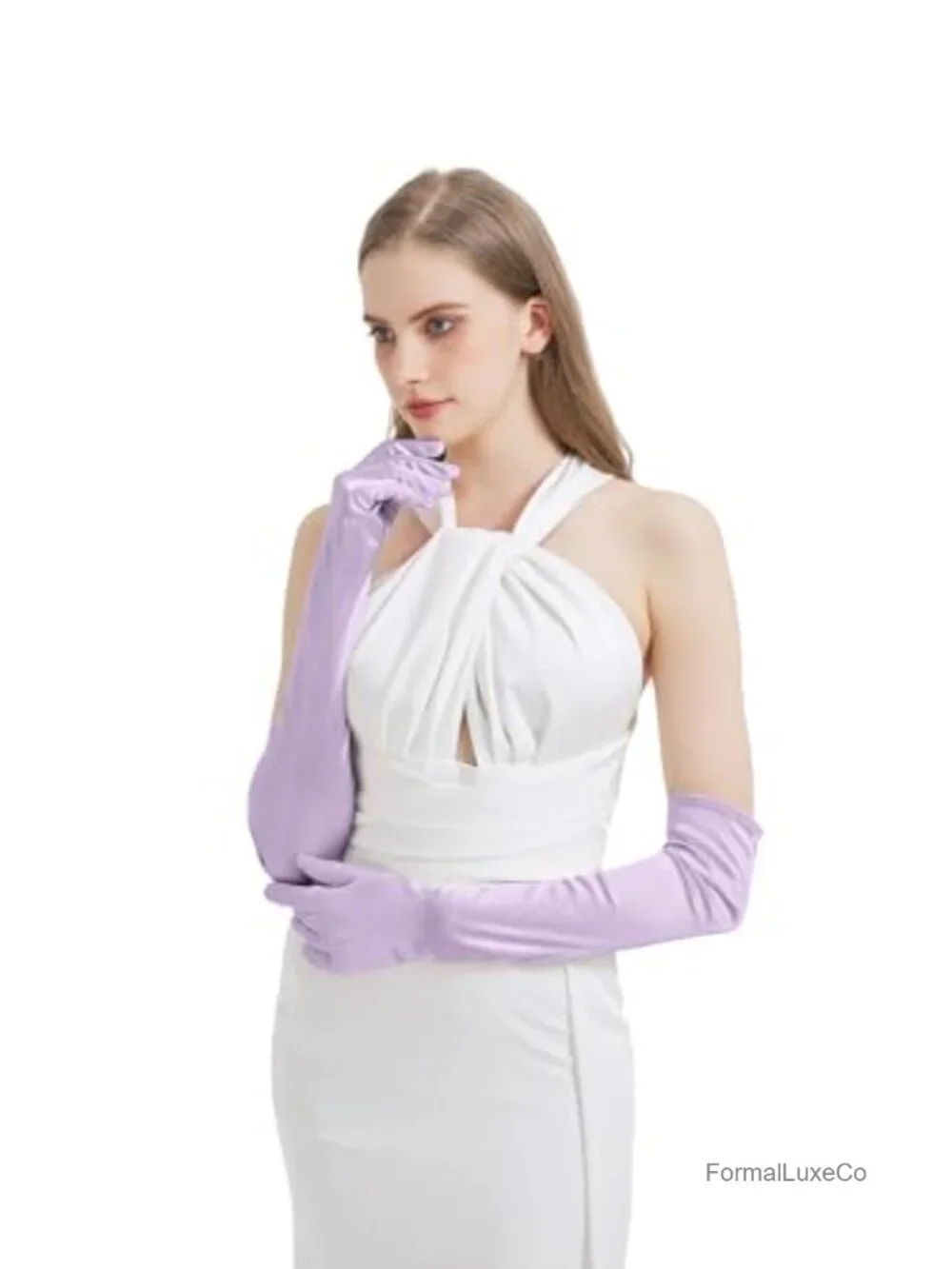 Satin Opera Gloves Women Elbow Length Formal Party
